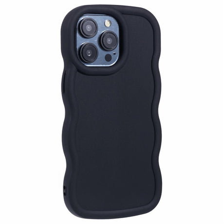 iPhone 14 Pro EIDERWOOD Fleksibelt Plastik Wavy Cover - Sort