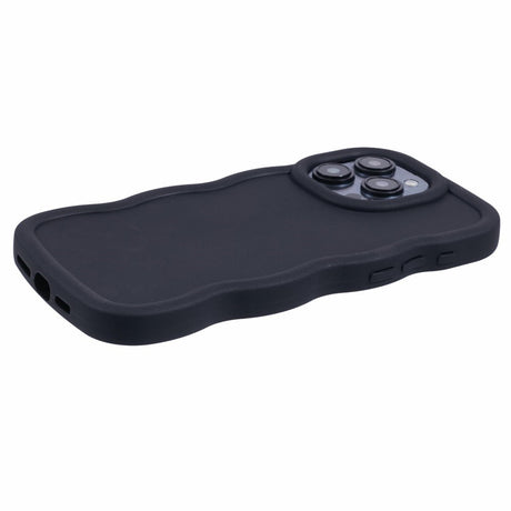 iPhone 14 Pro EIDERWOOD Fleksibelt Plastik Wavy Cover - Sort
