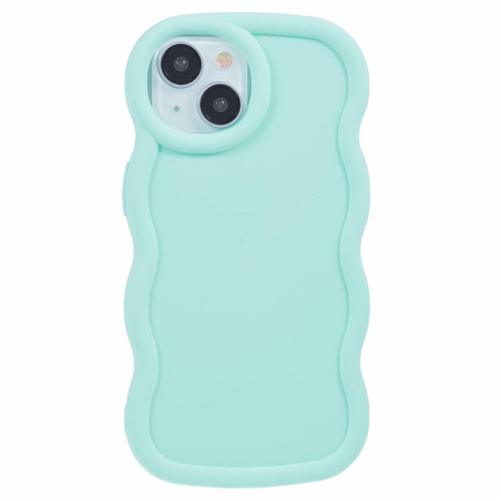 iPhone 14 EIDERWOOD Fleksibelt Plastik Wavy Cover - Blå