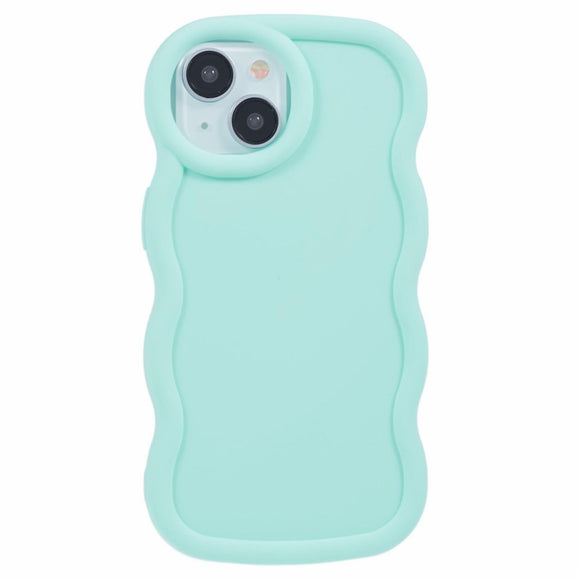 iPhone 14 EIDERWOOD Fleksibelt Plastik Wavy Cover - Blå