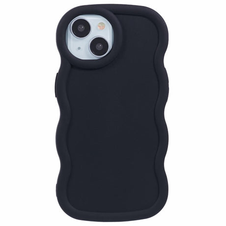 iPhone 14 EIDERWOOD Fleksibelt Plastik Wavy Cover - Sort