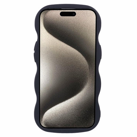 iPhone 14 EIDERWOOD Fleksibelt Plastik Wavy Cover - Sort