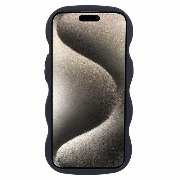 iPhone 14 EIDERWOOD Fleksibelt Plastik Wavy Cover - Sort