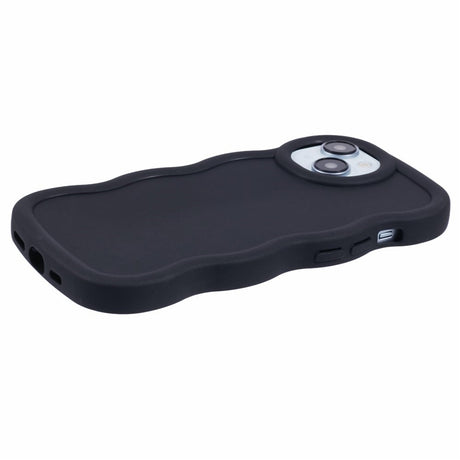 iPhone 14 EIDERWOOD Fleksibelt Plastik Wavy Cover - Sort