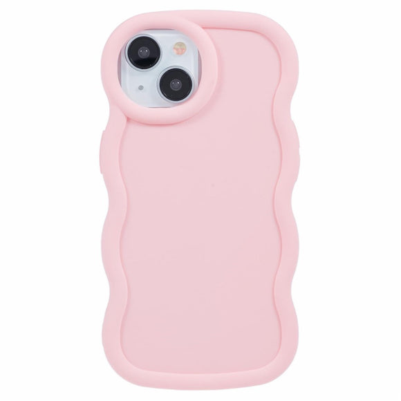 iPhone 14 EIDERWOOD Fleksibelt Plastik Wavy Cover - Lyserød