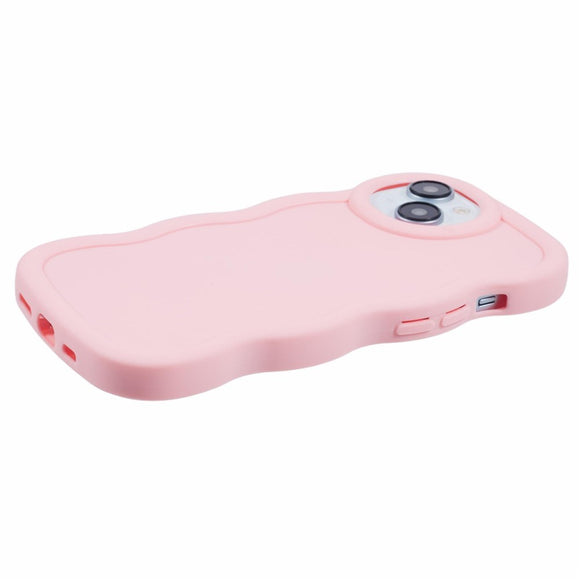 iPhone 14 EIDERWOOD Fleksibelt Plastik Wavy Cover - Lyserød