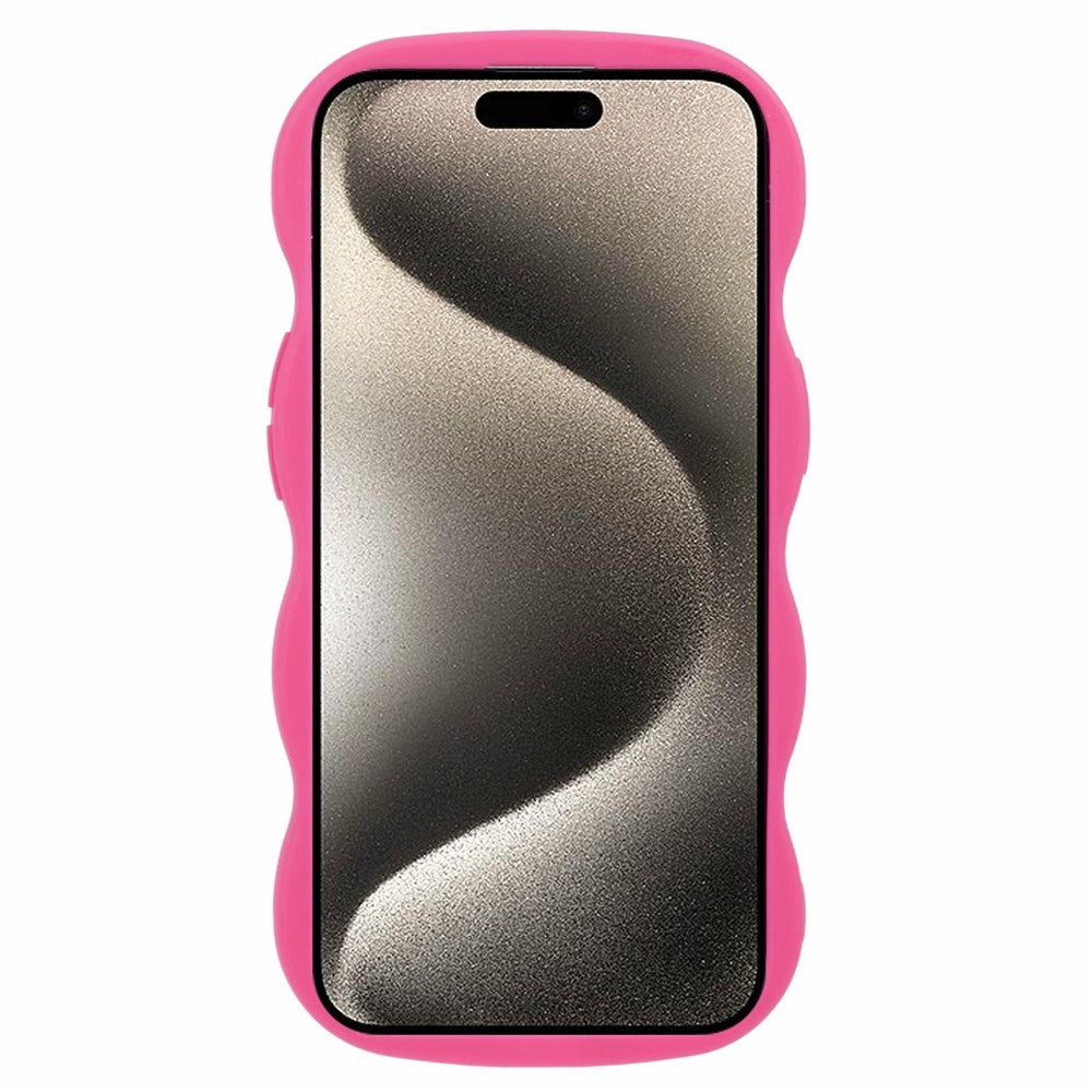 iPhone 14 EIDERWOOD Fleksibelt Plastik Wavy Cover - Pink