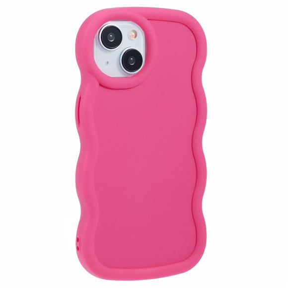 iPhone 14 EIDERWOOD Fleksibelt Plastik Wavy Cover - Pink