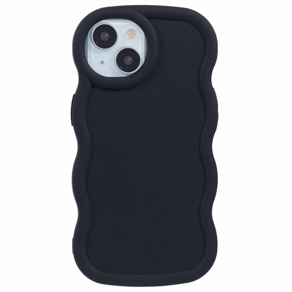 iPhone 13 EIDERWOOD Fleksibelt Plastik Wavy Cover - Sort