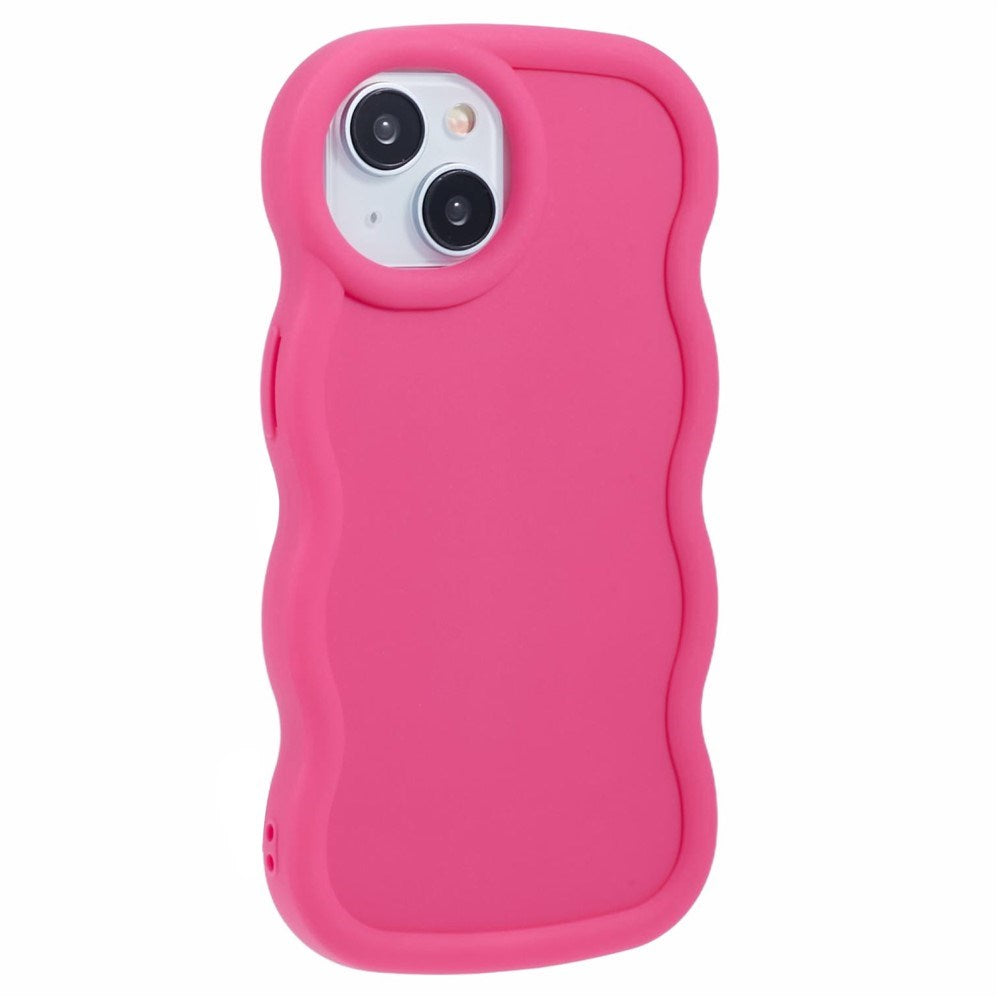 iPhone 13 EIDERWOOD Fleksibelt Plastik Wavy Cover - Pink