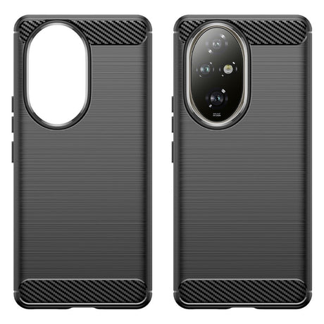 EIDERWOOD Honor 200 Pro (5G) Brushed Carbon Fiber Fleksibelt Plastik Cover - Sort