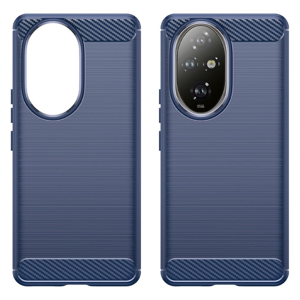 EIDERWOOD Honor 200 Pro (5G) Brushed Carbon Fiber Fleksibelt Plastik Cover - Blå