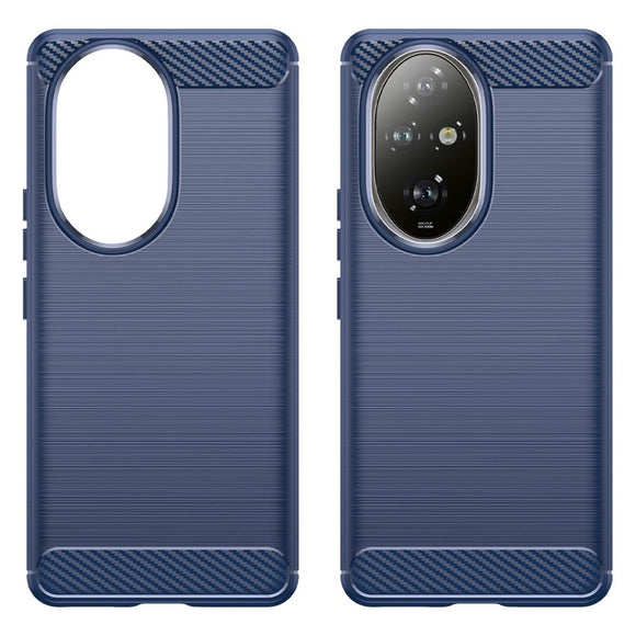 EIDERWOOD Honor 200 Pro (5G) Brushed Carbon Fiber Fleksibelt Plastik Cover - Blå