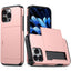 EIDERWOOD iPhone 16 Pro Hybrid Håndværkercover m. Kortholder - Rose Gold