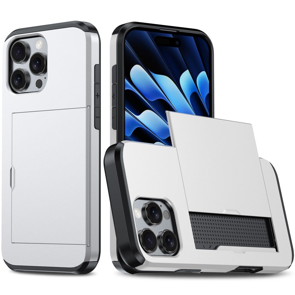 EIDERWOOD iPhone 16 Pro Hybrid Håndværkercover m. Kortholder - Sølv