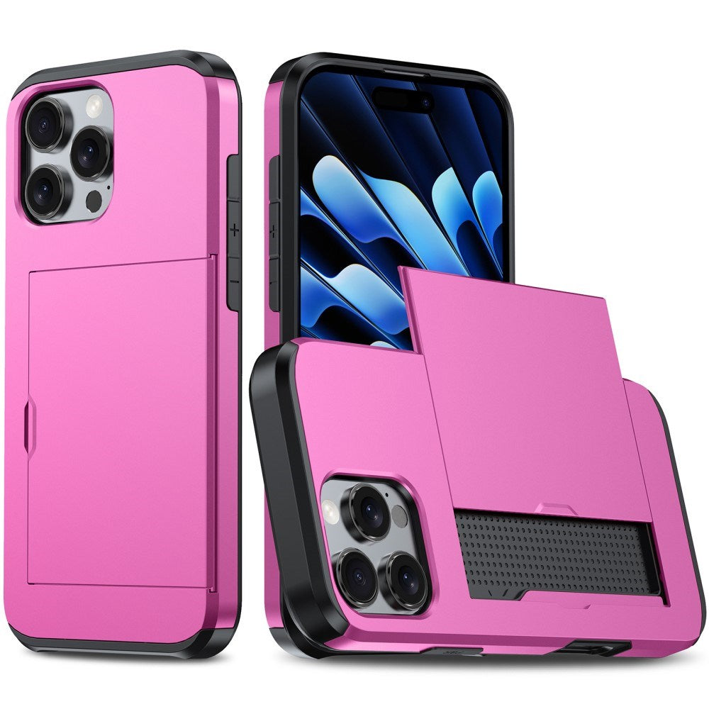 EIDERWOOD iPhone 16 Pro Hybrid Håndværkercover m. Kortholder - Pink