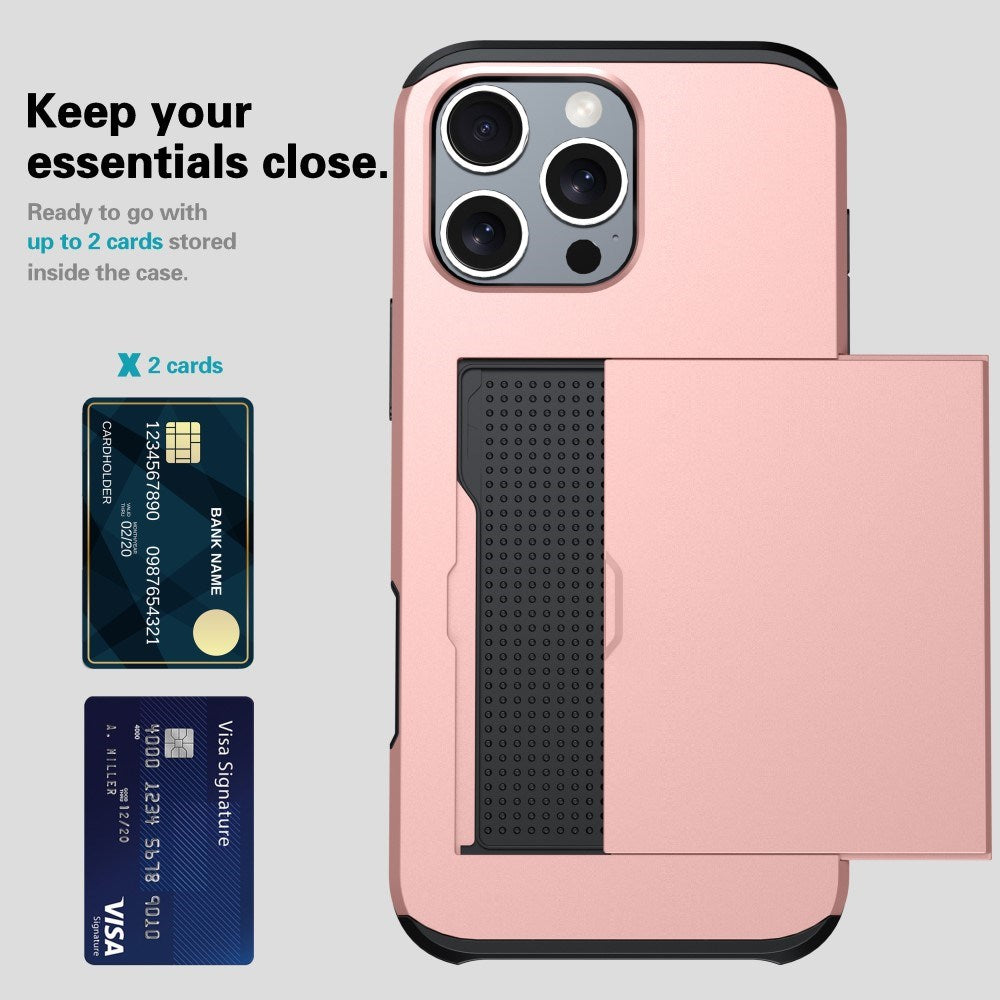 EIDERWOOD iPhone 16 Pro Hybrid Håndværkercover m. Kortholder - Pink