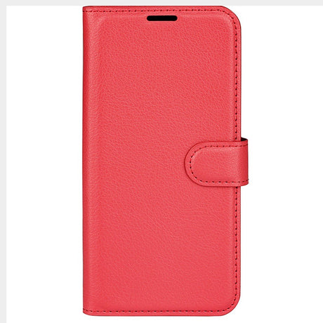 EIDERWOOD Honor 200 5G Cover med Kortholder – Litchi Tekstur Kunstlæder Flip Cover - Rød