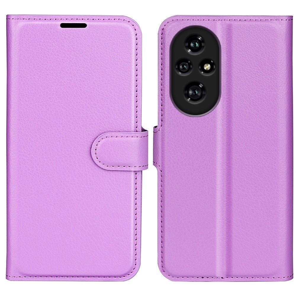EIDERWOOD Honor 200 Pro (5G) Kunstlæder Flip Cover m. Kortholder & Ståfunktion - Lilla
