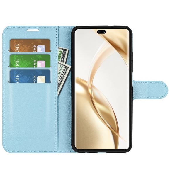 EIDERWOOD Honor 200 Pro (5G) Kunstlæder Flip Cover m. Kortholder & Ståfunktion - Blå