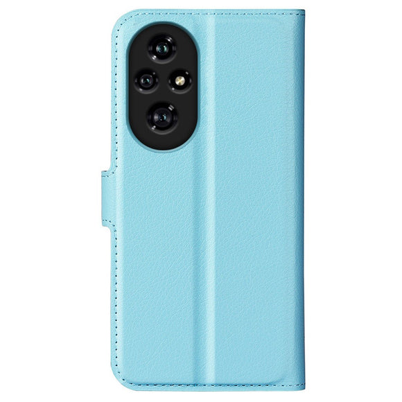 EIDERWOOD Honor 200 Pro (5G) Kunstlæder Flip Cover m. Kortholder & Ståfunktion - Blå