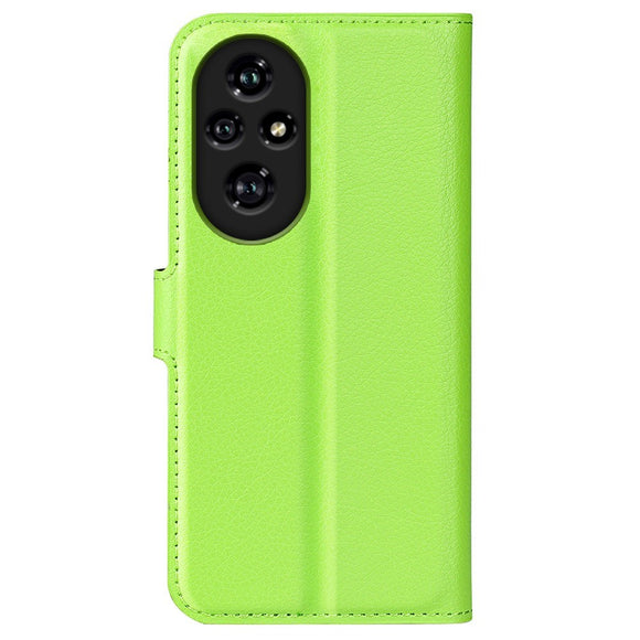 EIDERWOOD Honor 200 Pro (5G) Kunstlæder Flip Cover m. Kortholder & Ståfunktion - Grøn