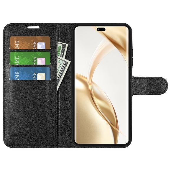 EIDERWOOD Honor 200 Pro (5G) Kunstlæder Flip Cover m. Kortholder & Ståfunktion - Sort