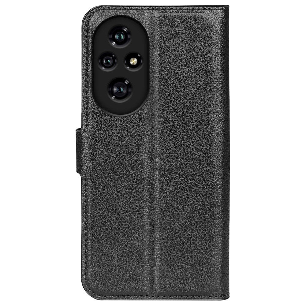 EIDERWOOD Honor 200 Pro (5G) Kunstlæder Flip Cover m. Kortholder & Ståfunktion - Sort