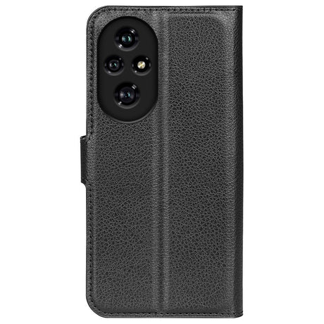 EIDERWOOD Honor 200 Pro (5G) Kunstlæder Flip Cover m. Kortholder & Ståfunktion - Sort