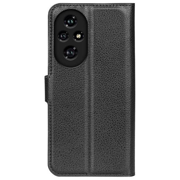 EIDERWOOD Honor 200 Pro (5G) Kunstlæder Flip Cover m. Kortholder & Ståfunktion - Sort