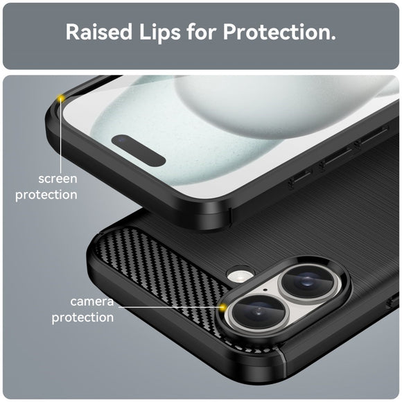 EIDERWOOD iPhone 16 Brushed Carbon Cover - Sort