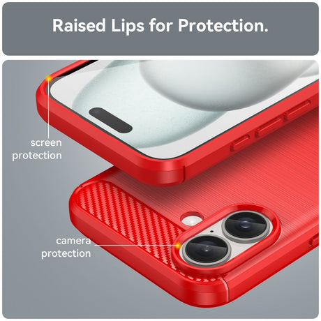 EIDERWOOD iPhone 16 Brushed Carbon Cover - Rød
