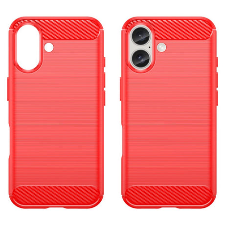 EIDERWOOD iPhone 16 Brushed Carbon Cover - Rød