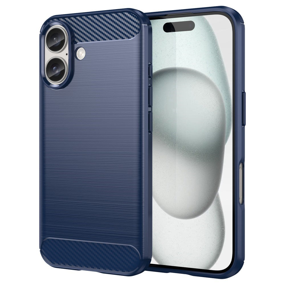 EIDERWOOD iPhone 16 Brushed Carbon Cover - Blå