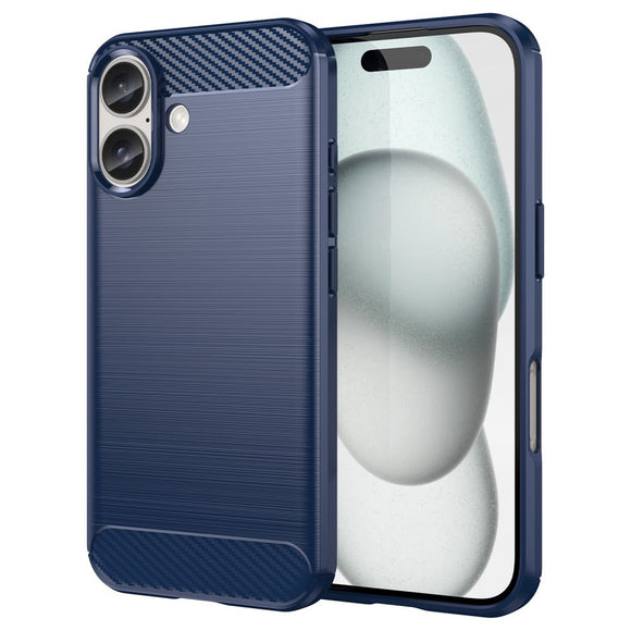 EIDERWOOD iPhone 16 Brushed Carbon Cover - Blå
