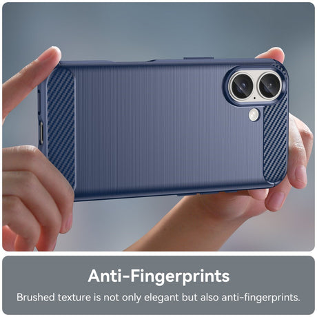 EIDERWOOD iPhone 16 Brushed Carbon Cover - Blå