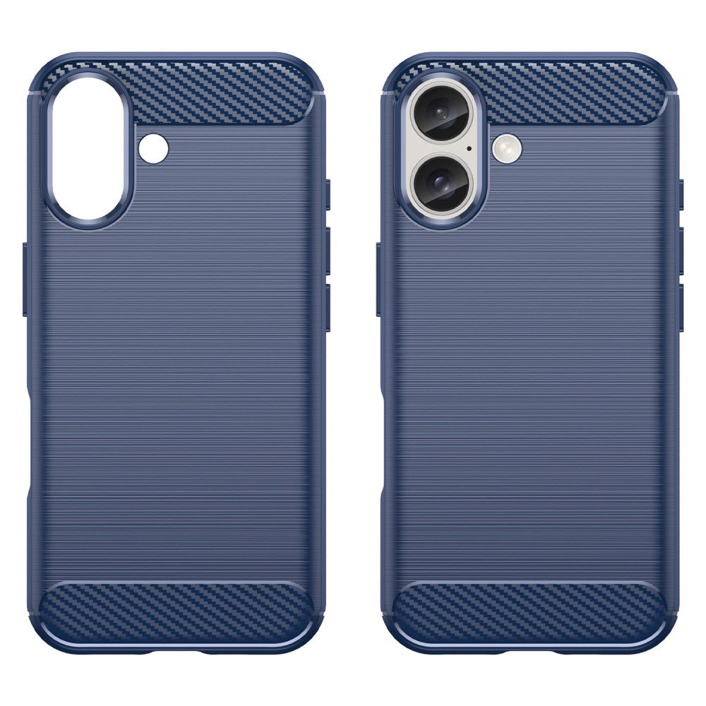 EIDERWOOD iPhone 16 Brushed Carbon Cover - Blå