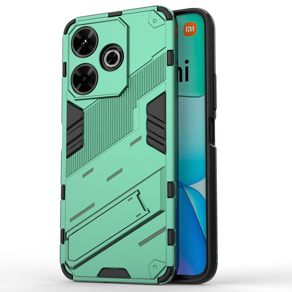 EIDERWOOD Xiaomi Redmi 13 Hybrid Håndværker Cover m. Kickstand - Grøn