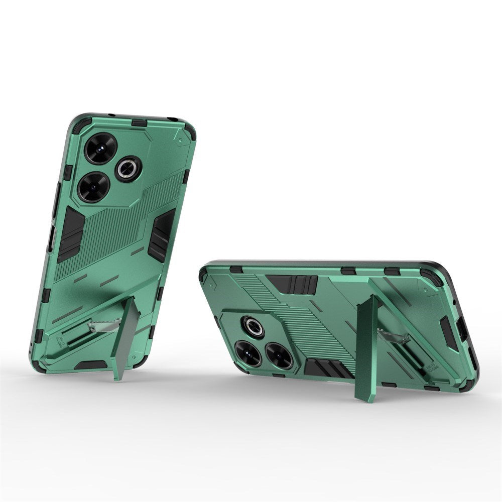 EIDERWOOD Xiaomi Redmi 13 Hybrid Håndværker Cover m. Kickstand - Grøn