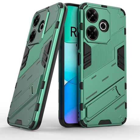 EIDERWOOD Xiaomi Redmi 13 Hybrid Håndværker Cover m. Kickstand - Grøn