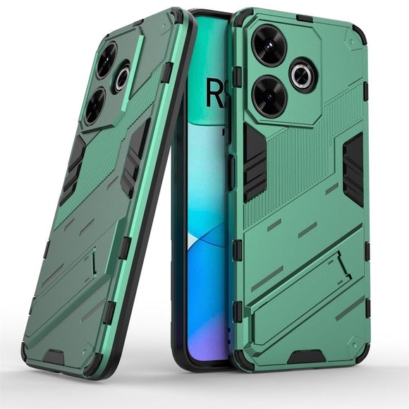 EIDERWOOD Xiaomi Redmi 13 Hybrid Håndværker Cover m. Kickstand - Grøn