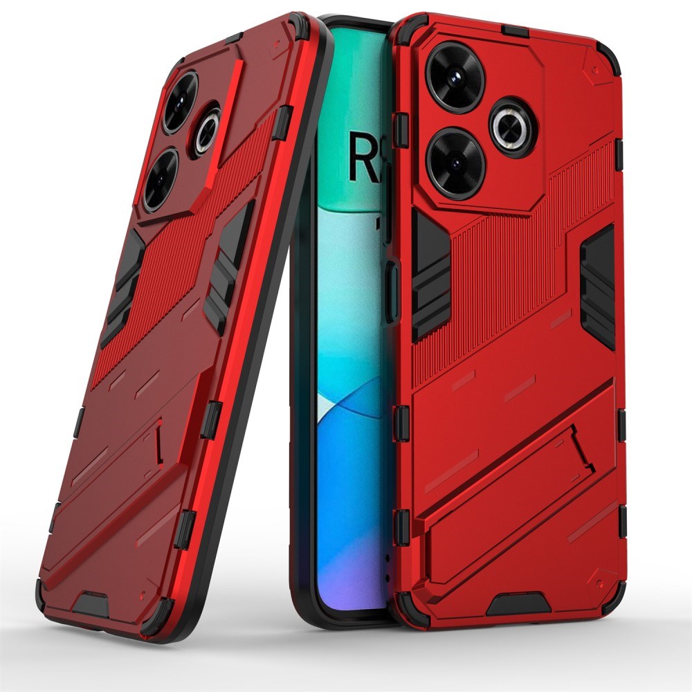 EIDERWOOD Xiaomi Redmi 13 Hybrid Håndværker Cover m. Kickstand - Rød