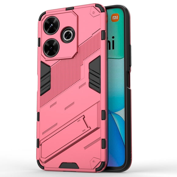 EIDERWOOD Xiaomi Redmi 13 Hybrid Håndværker Cover m. Kickstand - Lyserød