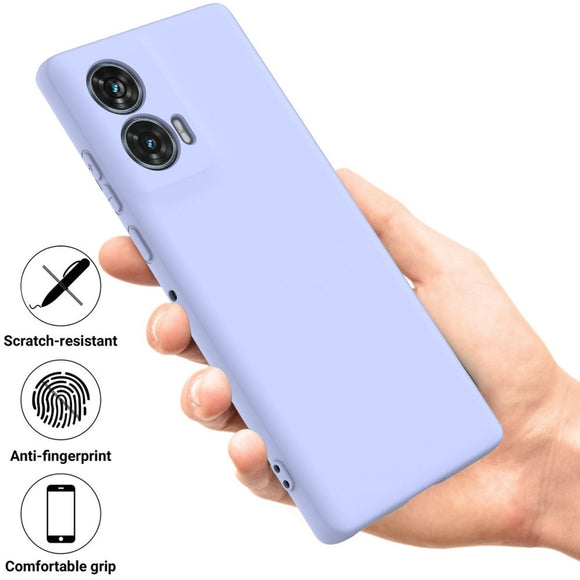 EIDERWOOD Motorola Edge 50 Fusion Liquid Silikone Cover m. Strop - Lilla