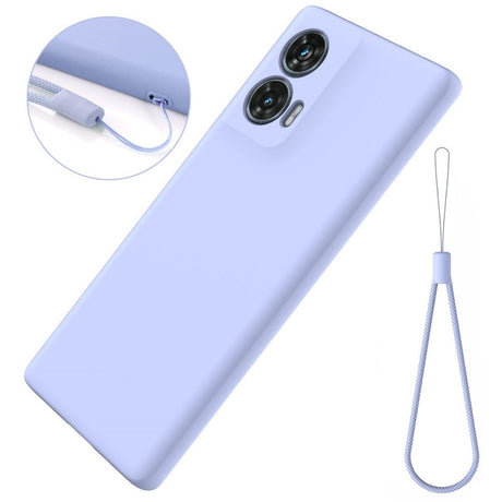 EIDERWOOD Motorola Edge 50 Fusion Liquid Silikone Cover m. Strop - Lilla