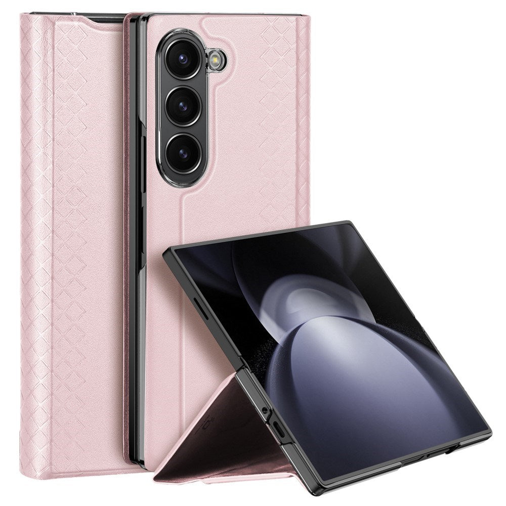 Samsung Galaxy Z Fold6 DUX DUCIS Bril Series Læder Cover - Pink
