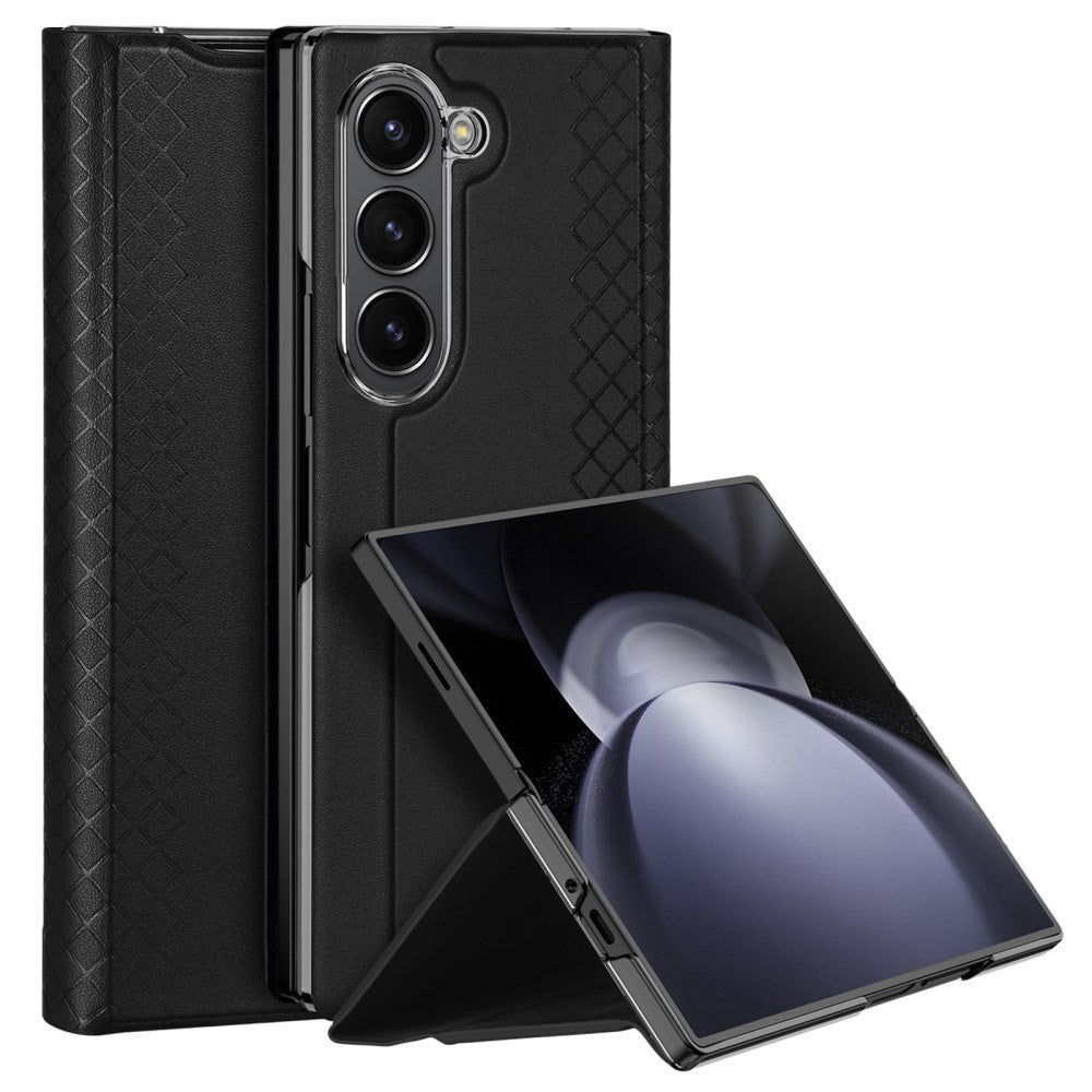 Samsung Galaxy Z Fold6 DUX DUCIS Bril Series Læder Cover - Sort