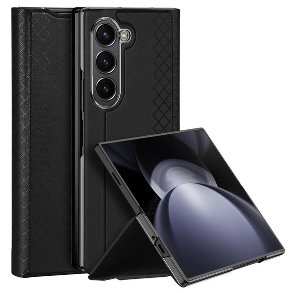 Samsung Galaxy Z Fold6 DUX DUCIS Bril Series Læder Cover - Sort