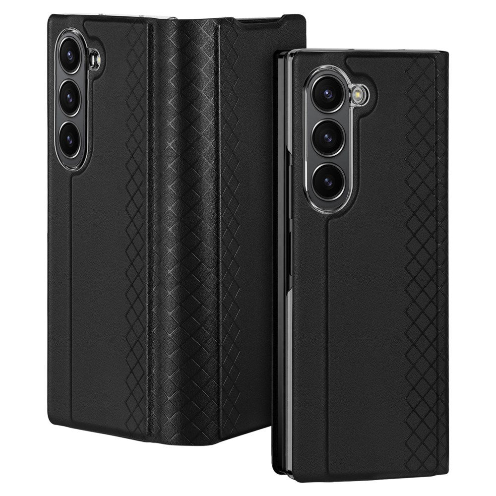 Samsung Galaxy Z Fold6 DUX DUCIS Bril Series Læder Cover - Sort