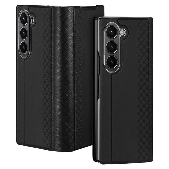 Samsung Galaxy Z Fold6 DUX DUCIS Bril Series Læder Cover - Sort